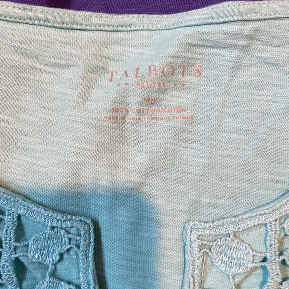 Lot of 3 Talbots Sleeveless Tops - Blue, White, and Aqua MP - Picture 2 of 3